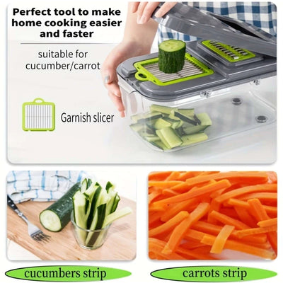 A Set Of 22-Piece Vegetable Cutter, Multifunctional Fruit Vegetable