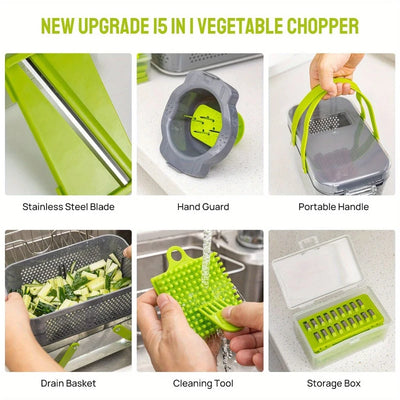 A Set Of 22-Piece Vegetable Cutter, Multifunctional Fruit Vegetable